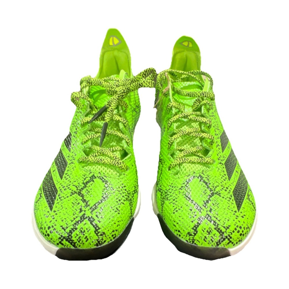 7N19/ adidas Adizero Green Snakeskin Pattern Track Spike‎ Shoes US 14